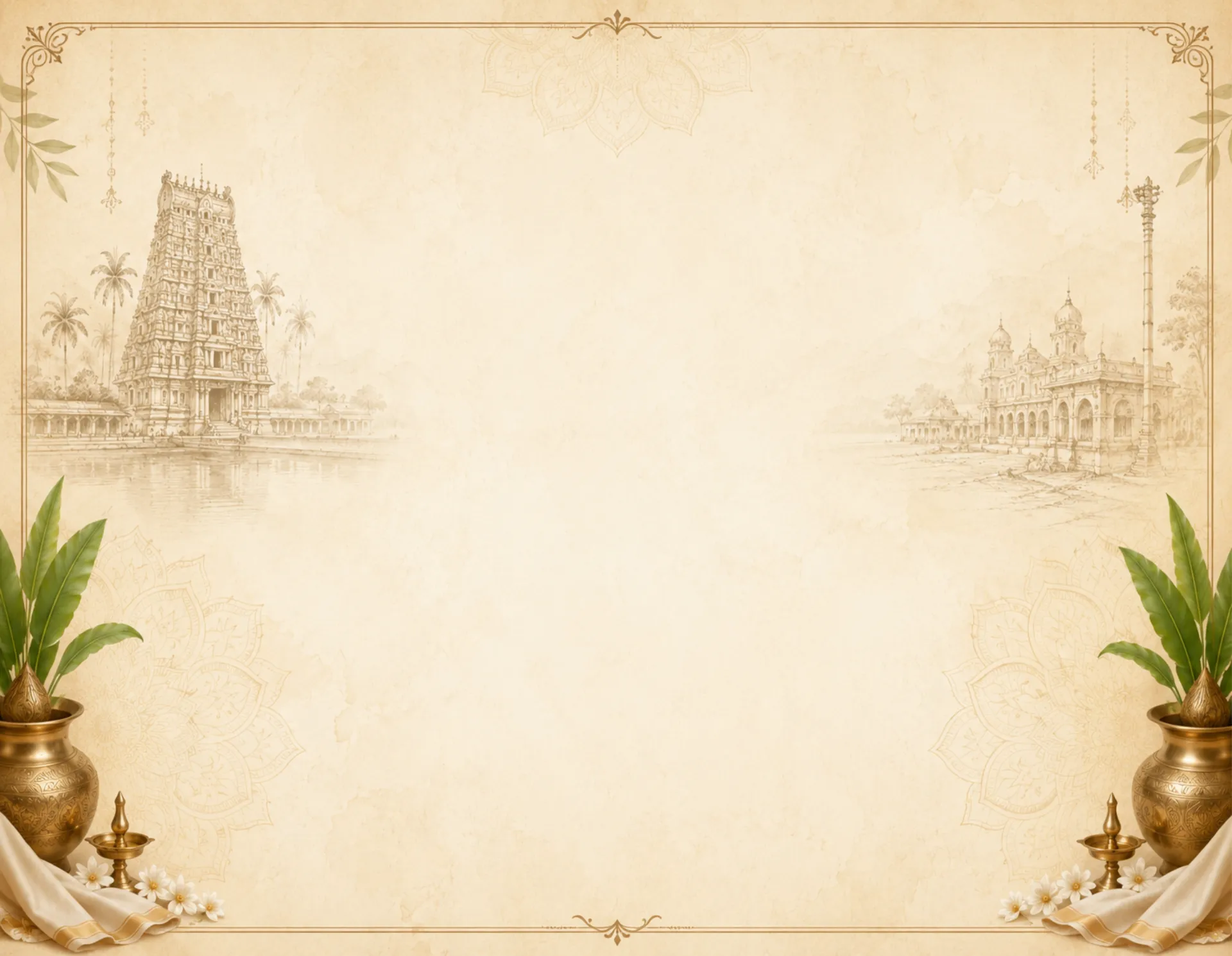 Traditional South Indian Menu Background